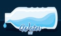 Horizontal water day poster plastic water bottle Vector