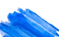 Horizontal watercolor background. Blue watercolour texture.