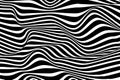 Horizontal Wave Op Art Background. Royalty Free Stock Photo