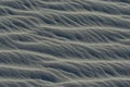 Horizontal wave pattern on the sand dunes at White Sands National Park, New Mexico, won Royalty Free Stock Photo