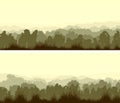 Horizontal wide banners of deciduous wood. Royalty Free Stock Photo