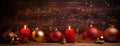 Horizontal wide facebook banner with red candles