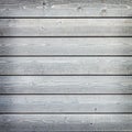 Horizontal wooden planks with grey paint on fence