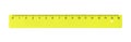 Horizontal yellow plastic ruler