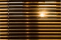 The sun passes through the blinds Royalty Free Stock Photo