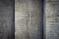 Horizontally grooved concrete wall