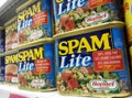 Hormel brand Spam Lite cans