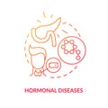Hormonal diseases concept icon