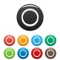 Hormonal ring icons set color