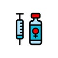 Hormone replacement therapy color icon