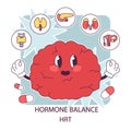 Hormone replacement therapy, HRT. Hormone imbalance treatment. Royalty Free Stock Photo