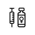 Hormone replacement therapy outline icon