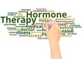 Hormone Therapy word cloud hand writing concept