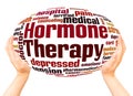 Hormone Therapy word cloud hand sphere concept Royalty Free Stock Photo