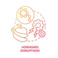 Hormones disruptions red gradient concept icon Royalty Free Stock Photo