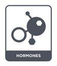 hormones icon in trendy design style. hormones icon isolated on white background. hormones vector icon simple and modern flat