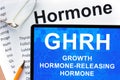 Hormones list with GHRH