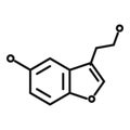 Hormones molecule icon, outline style