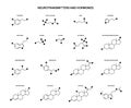 Hormones and neurotransmitters Royalty Free Stock Photo