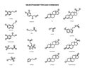 Hormones and neurotransmitters Royalty Free Stock Photo