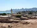 Hormoz village as seen rom Portuguese castle on Hormuz Island, Iran