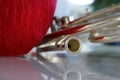 Horn from fanfare. Royalty Free Stock Photo