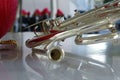 Horn from fanfare. Royalty Free Stock Photo