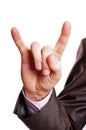 Horn finger sign Royalty Free Stock Photo