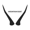 Horn mountain goat vector icon.Black vector icon isolated on white background horn mountain goat Royalty Free Stock Photo