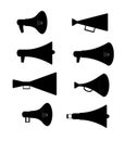 Horn Silhouette Set Vector Illustration Royalty Free Stock Photo