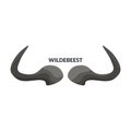 Horn wildebeest vector icon.Cartoon vector icon isolated on white background horn wildebeest. Royalty Free Stock Photo