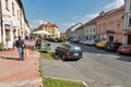 Horna street in Banska Bystrica, Slovakia. Royalty Free Stock Photo
