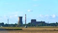 Hornaing thermal power plant in France against the blue sky