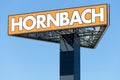 Hornbach sign against blue sky