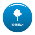 Hornbeam tree icon blue vector