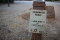 Hornbeck Trail Bike Path Marker Sign near Redding, California