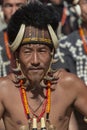 Hornbill Festival.Nagaland,India:3rd December 2013 : The portrait of Naga Tribal at Hornbill Festival.