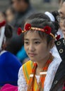 Hornbill Festival.Nagaland,India:1st December 2013 : Young and cute Naga Tribal Girl at Hornbill Festival.