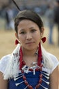 Hornbill Festival.Nagaland,India:1st December 2010 : Young Naga Girl in Traditional Attire at Hornbill Festival