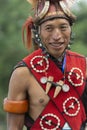 Hornbill Festival.Nagaland,India:1st December 2013 : Young Naga Tribal Man sharing a candid Smile at Hornbill Festival.