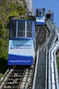 Hornblower Niagara Funicular Railway Tram at Niagara Falls in Ontario, Canada Royalty Free Stock Photo