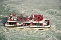 Tourists Crowd the decks of the Hornblower Ferry Boat on the Niagara River