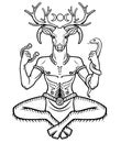 Horned god Cernunnos . Mysticism, esoteric, paganism, occultism.
