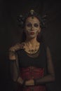 Horned gothic lady Royalty Free Stock Photo