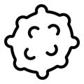 Horned kiwano icon outline vector. Cucumis metuliferus