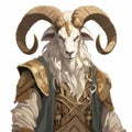 Anthropomorphic Ivory Goat God - Dnd 5e Character Art