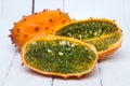 horned melon fruit Royalty Free Stock Photo