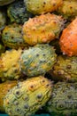 Horned melon or kiwano exotic fruits close up