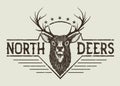 Horned north deer