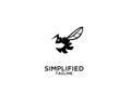 Hornet bee black silhouette logo icon designs vector Royalty Free Stock Photo